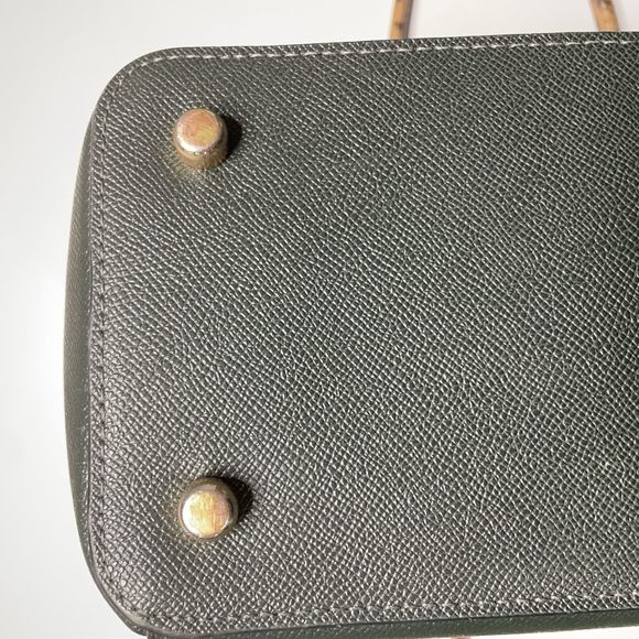 Coach Crossgrain Leather Green Snake Handle Casey Tote Carryall Bag Purse F31474 - Picture 14 of 14